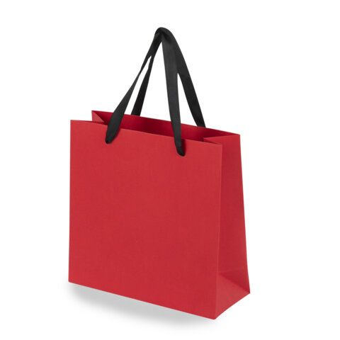 Пакет подарочный КОМПЛЕКТ 3 штуки, 20х8х20 см, "Business Kraft", красный, крафт, ЗОЛОТАЯ СКАЗКА, 700865