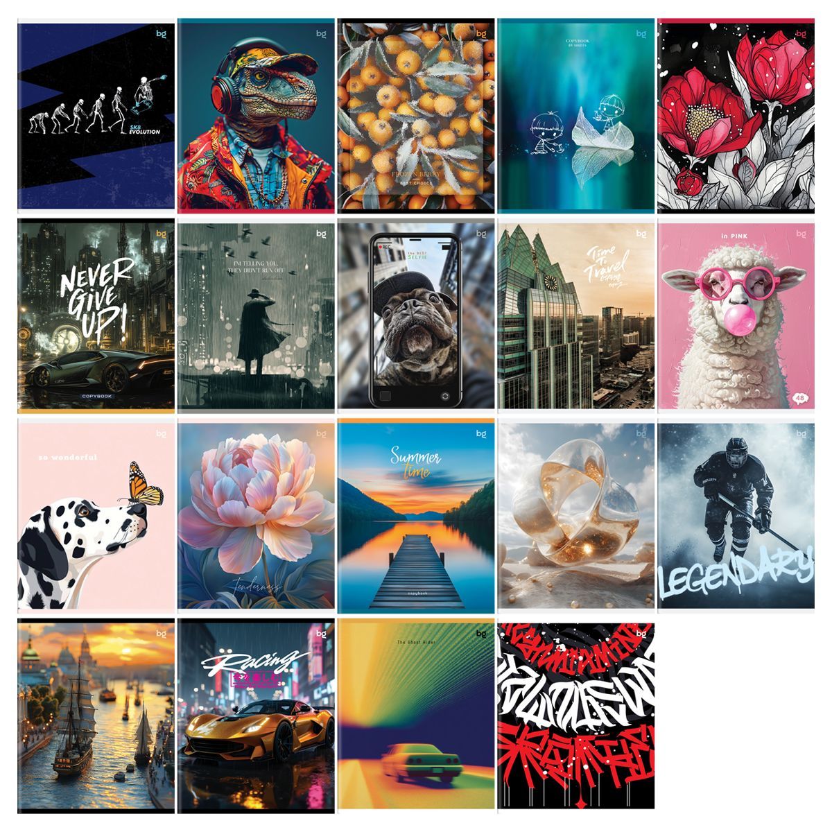 Тетрадь 48л., А5, клетка BG "Super Mix-20", эконом