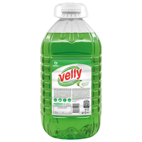 Средство для мытья посуды 5 кг, GRASS VELLY "Яблоко", концентрат, ПЭТ, 125469 
