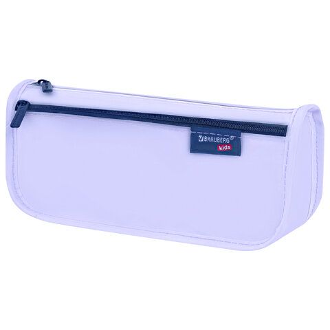 Пенал мягкий BRAUBERG KIDS, 2 отделения, полиэстер, Pastel purple, 22x10x6 см, 273550