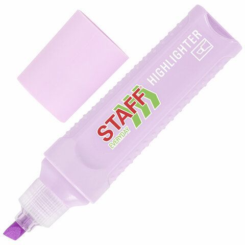 Текстовыделитель STAFF "EVERYDAY HL-707", ЛАВАНДОВЫЙ, линия 1-5 мм, скошенный наконечник, 152547