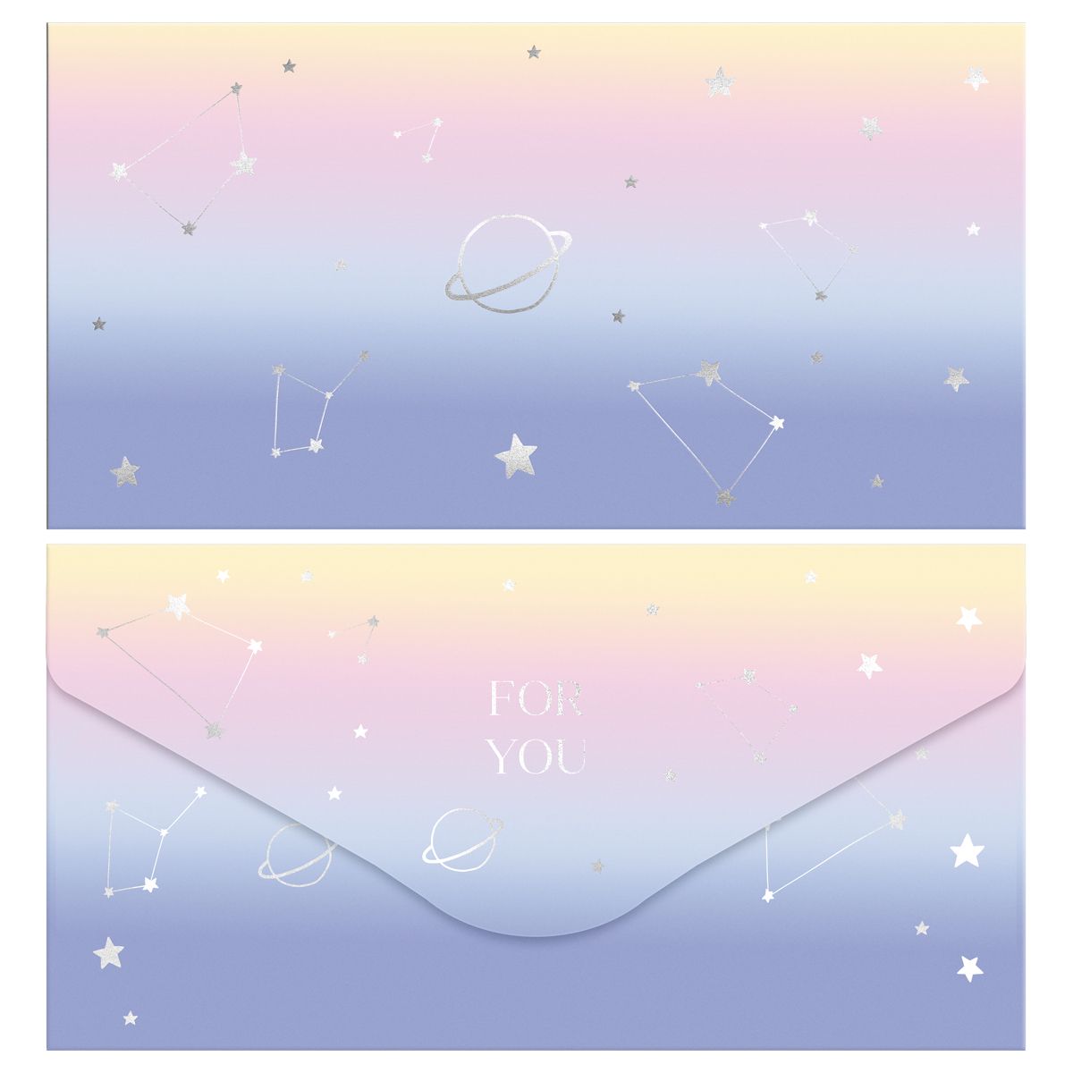 Конверт для денег MESHU "Universe" 85*164мм, матовая ламинация, фольга