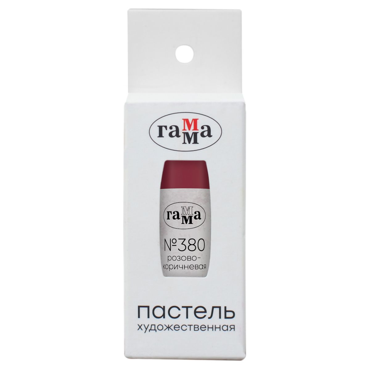 Пастель художественная Гамма, розово-коричневая № 380, штучная, картон.упак.