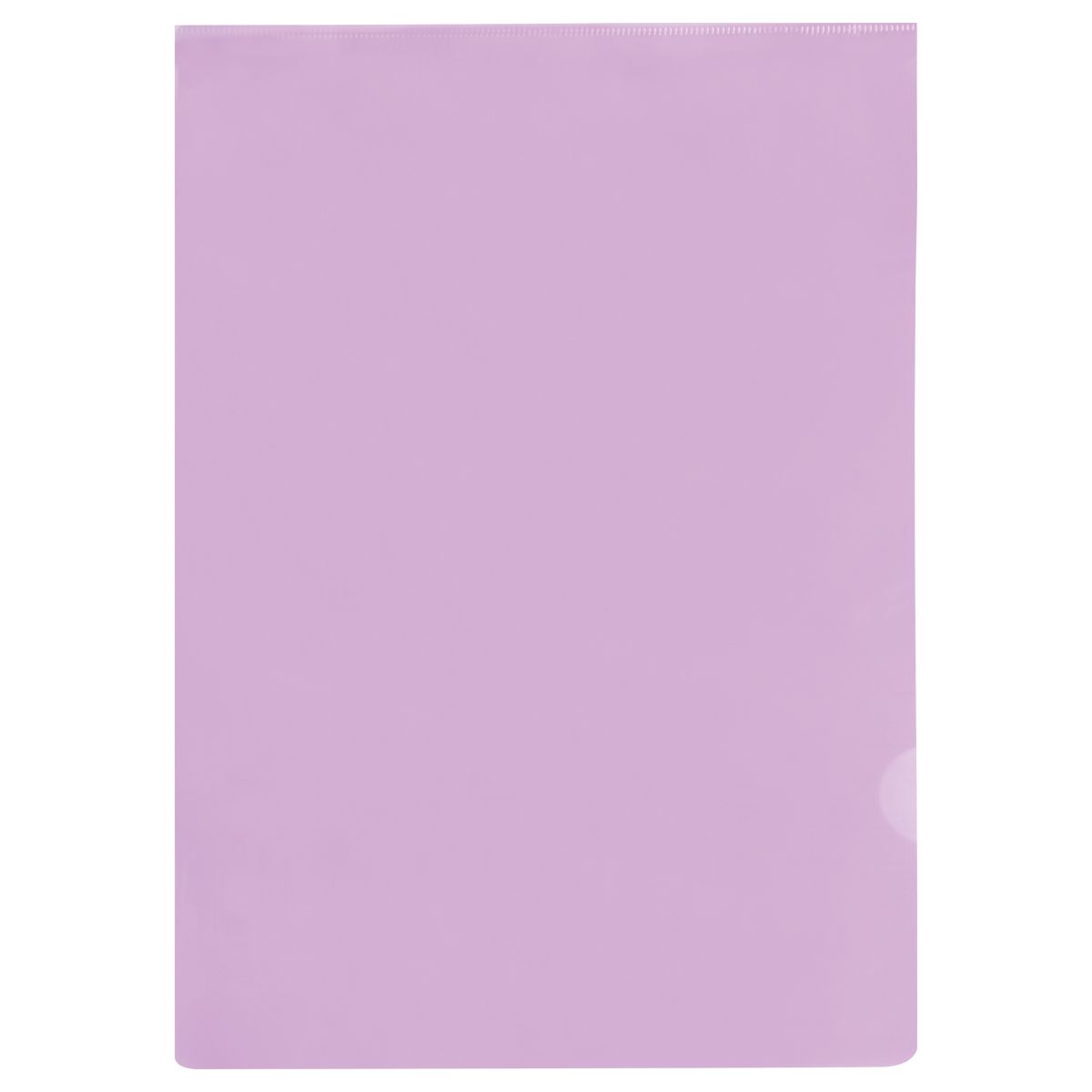 Папка-уголок СТАММ А4, 100мкм, пластик, прозрачная, фиолетовая