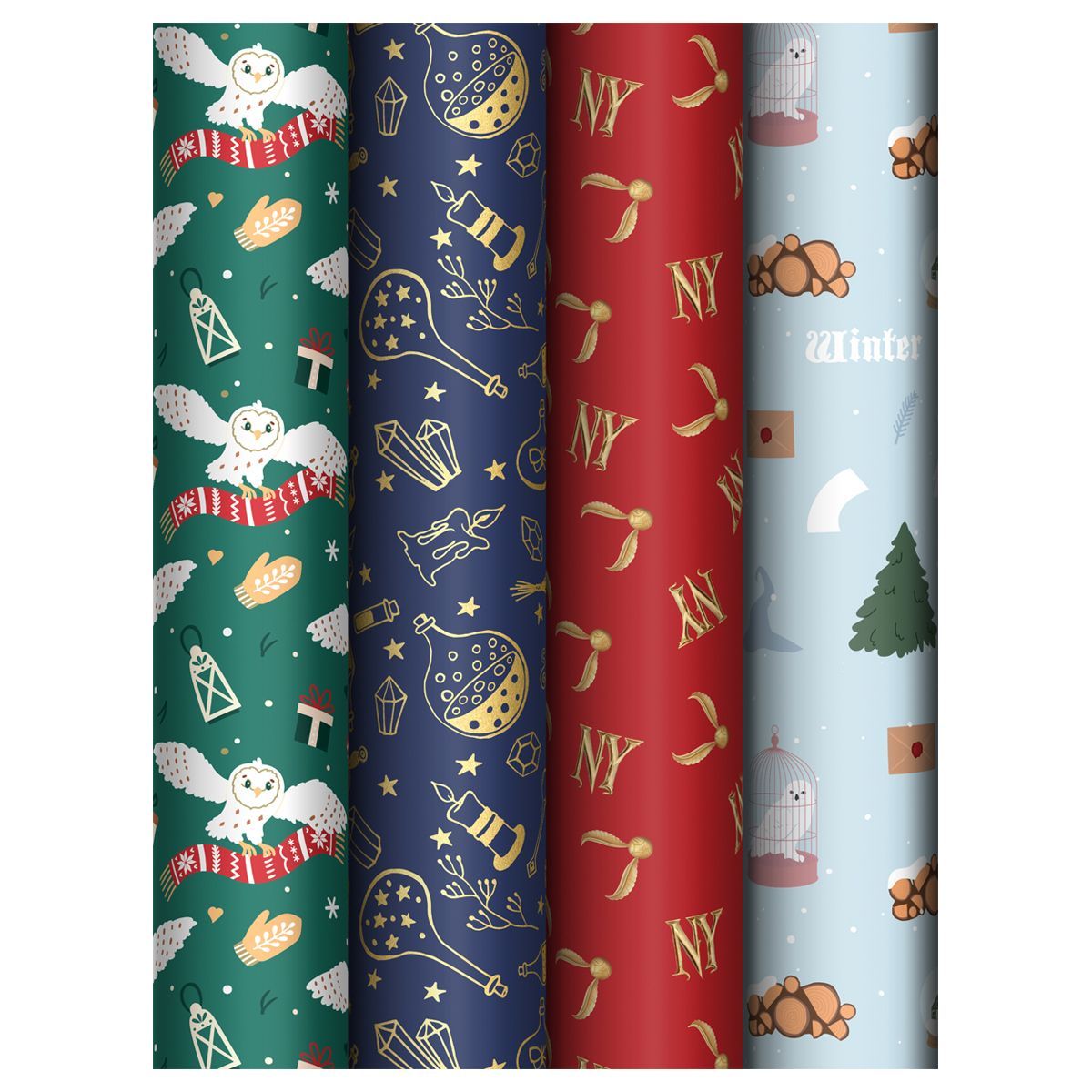 Упаковочная бумага глянц. 70*100см, MESHU "Magic universe", 80г/м2, ассорти 4 дизайна