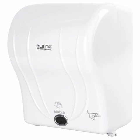 Диспенсер для полотенец в рулонах LAIMA PROFESSIONAL ORIGINAL (Система H1), СЕНСОРНЫЙ, белый, ABS-пластик, 605765
