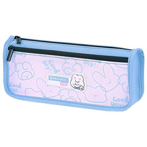 Пенал мягкий BRAUBERG KIDS, 2 отделения, полиэстер, Bunny, 22x10x6 см, 273552