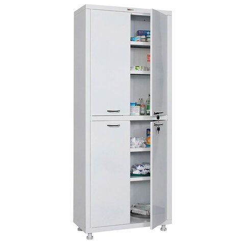 картинка Шкаф медицинский 2-створчатый HILFE "МД 2 1670/SS" 1755х700х320 мм, белый, S26199203009 от магазина