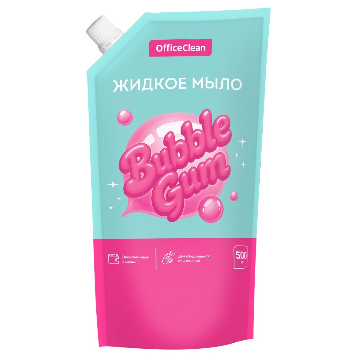 Мыло жидкое OfficeClean "Bubble gum", дой-пак, 500мл