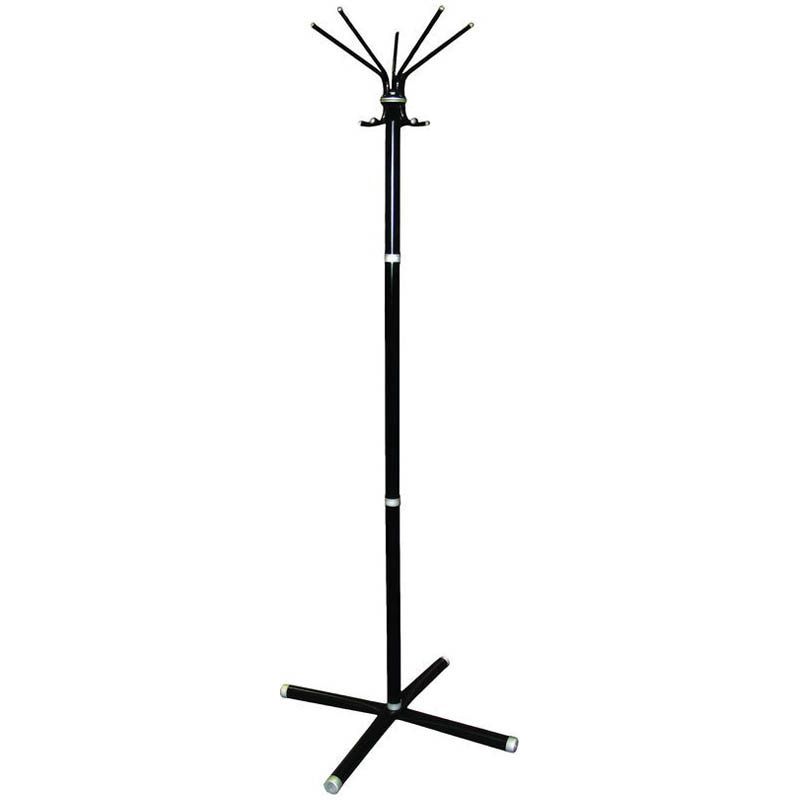 Вешалка напольная Титан "Классикс-С", 695*1845 мм, металл, черная, 5 крючков