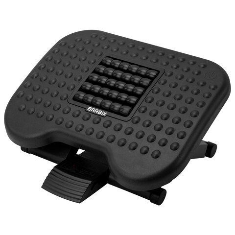 Подставка для ног BRABIX "Ultra 2" 44*34 см, массажер, регулировка высоты и угла наклона, 533037