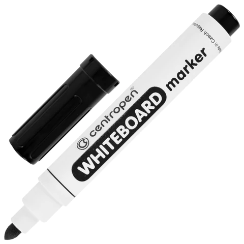 картинка Маркер стираемый для белой доски ЧЕРНЫЙ, CENTROPEN "Dry-Wipe", 2,5 мм, 8559, 5 8559 0112 от магазина