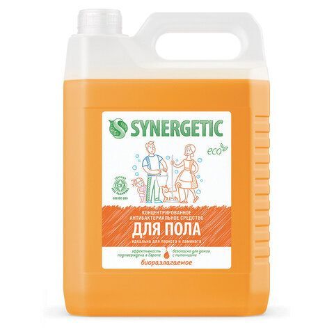 Средство для мытья пола и поверхностей 5 л SYNERGETIC, c дезинфицирующим эффектом, биоразлагаемое, 101500 