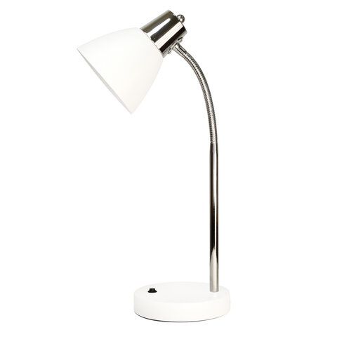 Настольная лампа светильник "Руна" на подставке, цоколь E27, 40 Вт, белый хромированный