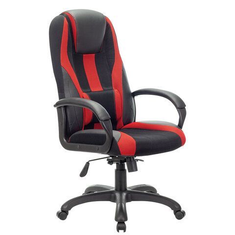 Кресло компьютерное BRABIX PREMIUM "Rapid GM-102", экокожа/ткань, черное/красное, 532107 Кресло компьютерное BRABIX PREMIUM "Rapid GM-102", экокожа/ткань, черное/красное, 532107