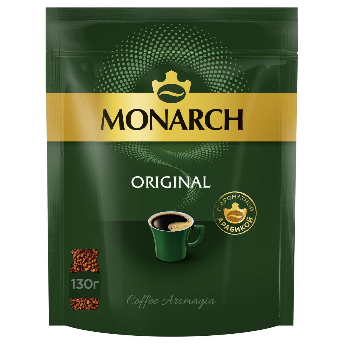 Кофе растворимый Monarch "Original", сублимированный, мягкая упаковка, 130г