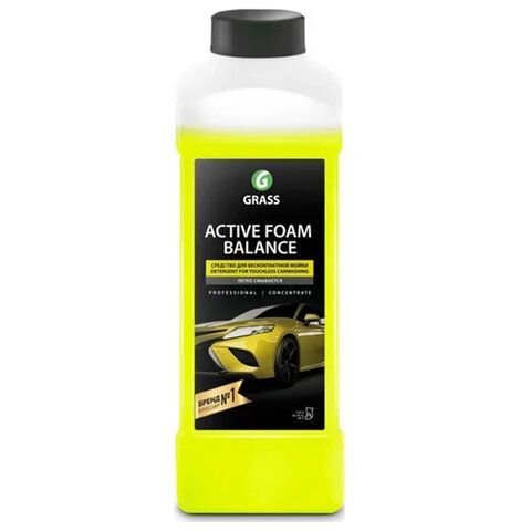 Автошампунь c активной пеной 1 л, GRASS ACTIVE FOAM BALANCE, легкосмываемый, концентрат, 110513 