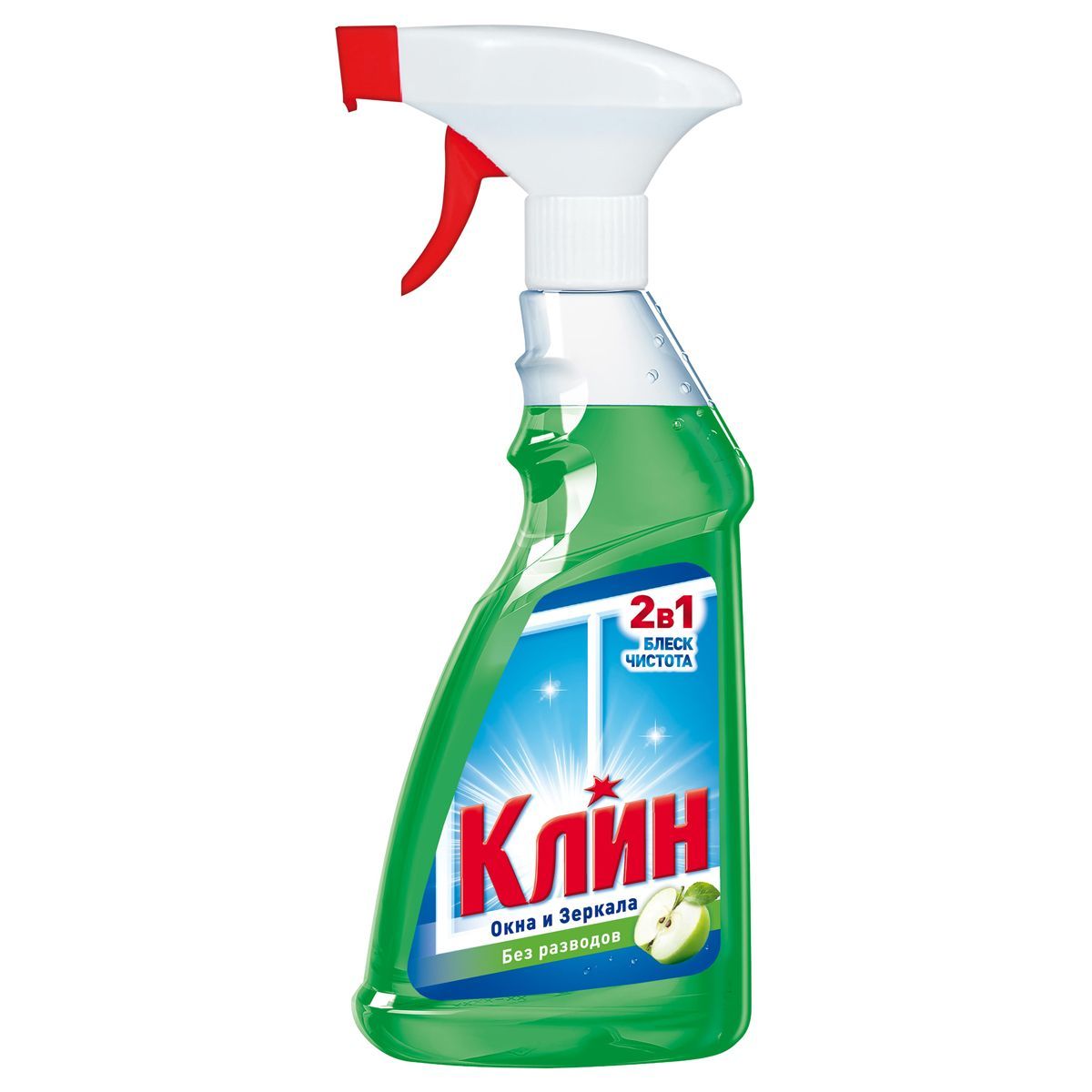 Средство для мытья стекол и других поверхностей Clin "Яблоко", 500мл