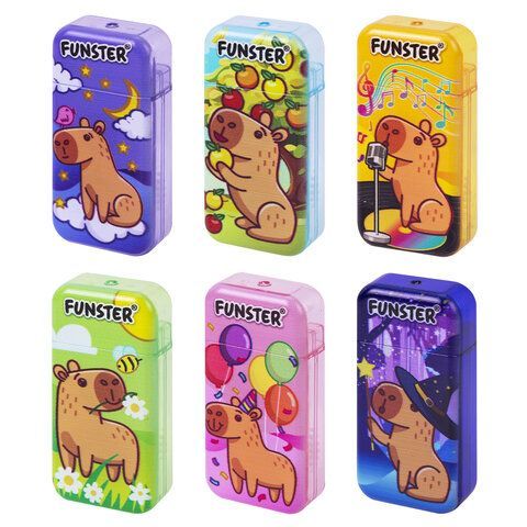 Корректирующая лента FUNSTER, 5мм х 5м, КОМПЛЕКТ 6 штук, пенал с zip lock замком, 273021