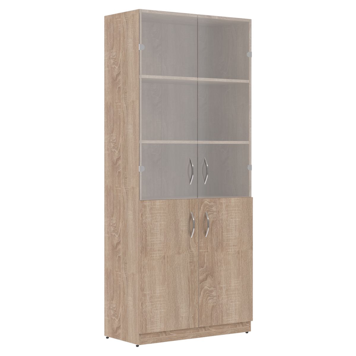 Шкаф для документов Skyland Simple/Дуб Сонома светлый,  770х375х1815, SR-5W.2C, стекла в обрешетке, 6 упак.мест (ПОД ЗАКАЗ)