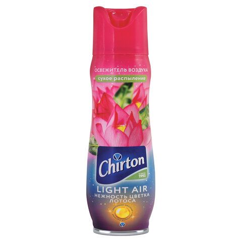 Освежитель воздуха аэрозольный 300 мл, CHIRTON (Чиртон) Light Air, "Нежность лотоса", сухое распыление 