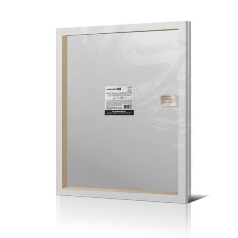 Холсты на подрамнике, набор 2 штуки BRAUBERG ART BASIC 50*60 см, 280 г/м2, хлопок, грунт, 192674