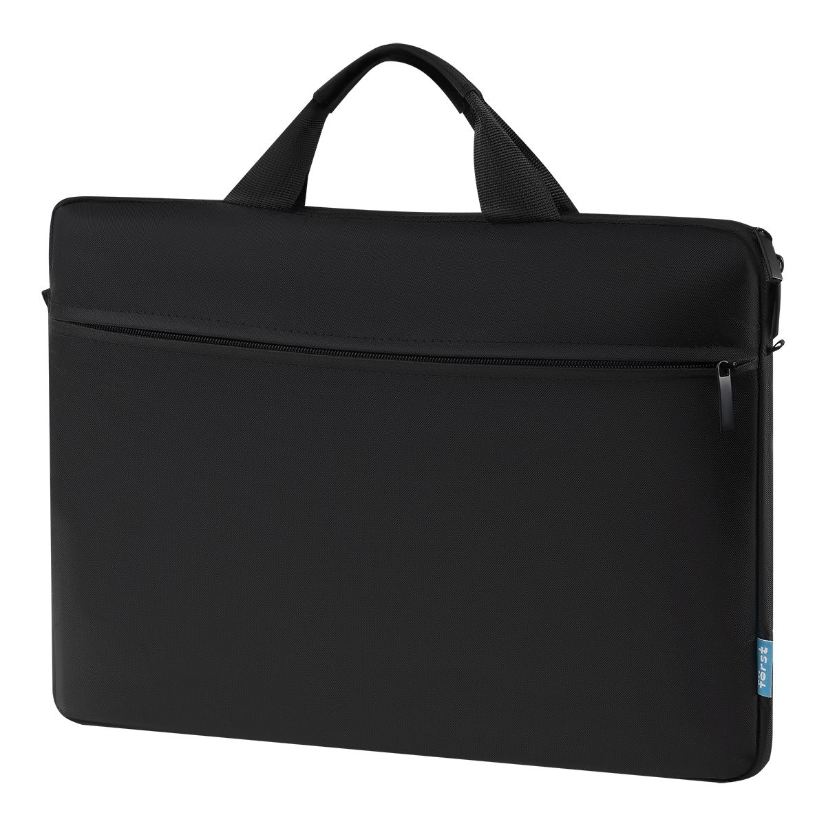 Сумка для ноутбука 17,3" Först "Basic Black", полиэстер, черный, мягкий подклад, внешнее отделение