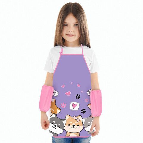 Фартук с нарукавниками для уроков труда ЮНЛАНДИЯ, регулировка по росту, 46х54 см, Best fellows, 273630