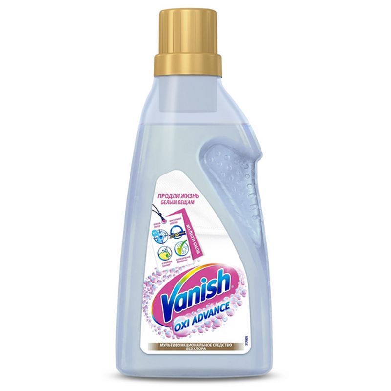 Пятновыводитель/отбеливатель Vanish "Oxi Advance. Мультисила", гель, для белых тканей, 750мл Пятновыводитель/отбеливатель Vanish "Oxi Advance. Мультисила", гель, для белых тканей, 750мл