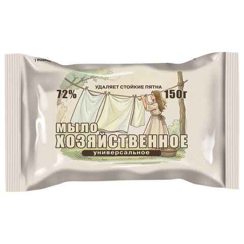 Мыло хозяйственное 72% 150 г ММЗ "Универсальное", 70454 