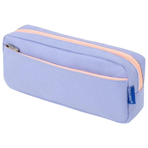Пенал мягкий BRAUBERG PASTEL, 2 отделения, голубой, 21х9,5х5см, 272277