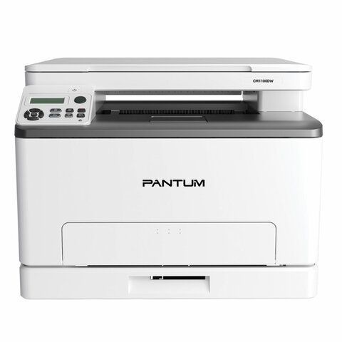 картинка МФУ лазерное ЦВЕТНОЕ PANTUM CM1100DW "3 в 1" А4, 18 стр./мин, 30000 стр./мес., ДУПЛЕКС, Wi-Fi, сетевая карта от магазина