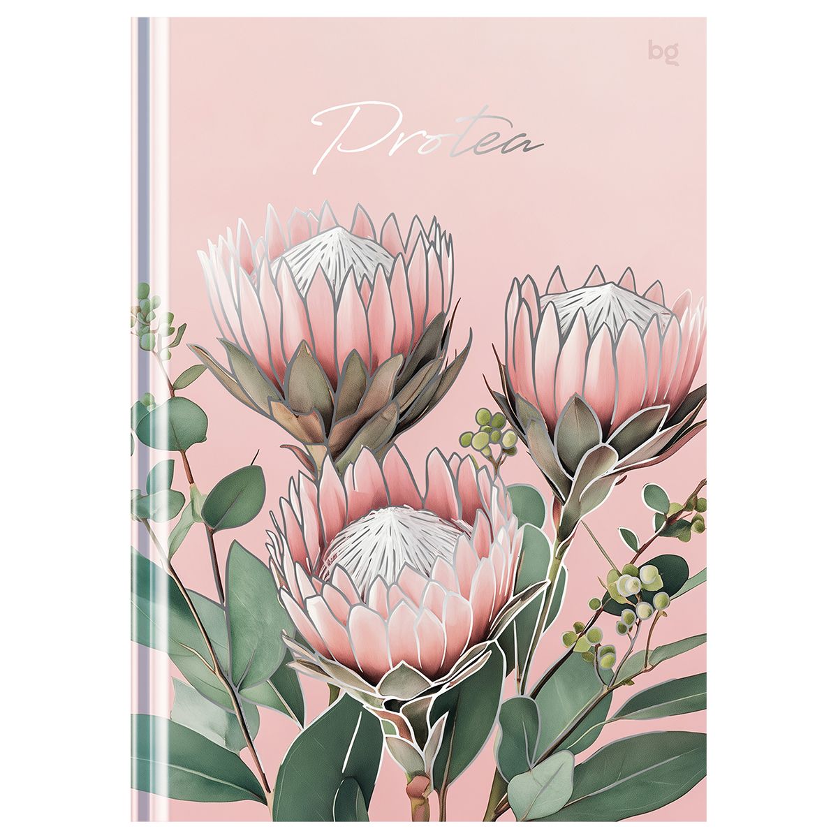 Бизнес-блокнот А5, 80л., евроформат, BG "Flowers. Protea", матовая ламинация, тиснение фольгой