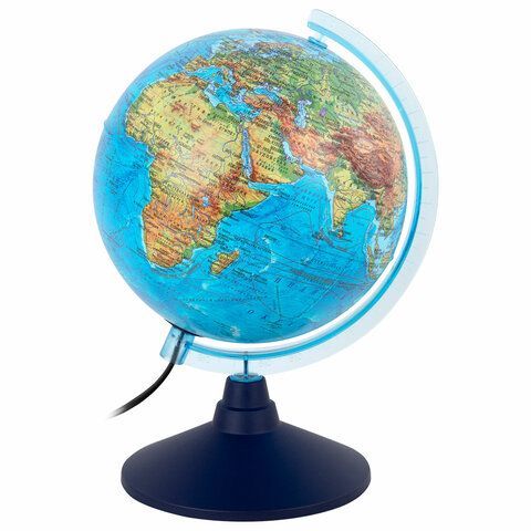 Глобус интерактивный + очки VR, физический / политический, GLOBEN, 21 см, с подсветкой, INT12100298