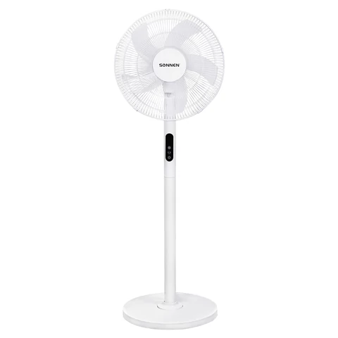 Вентилятор напольный SONNEN FS40-A999, 50Вт, LED дисплей, 3 скоростных режима, белый, 455735
