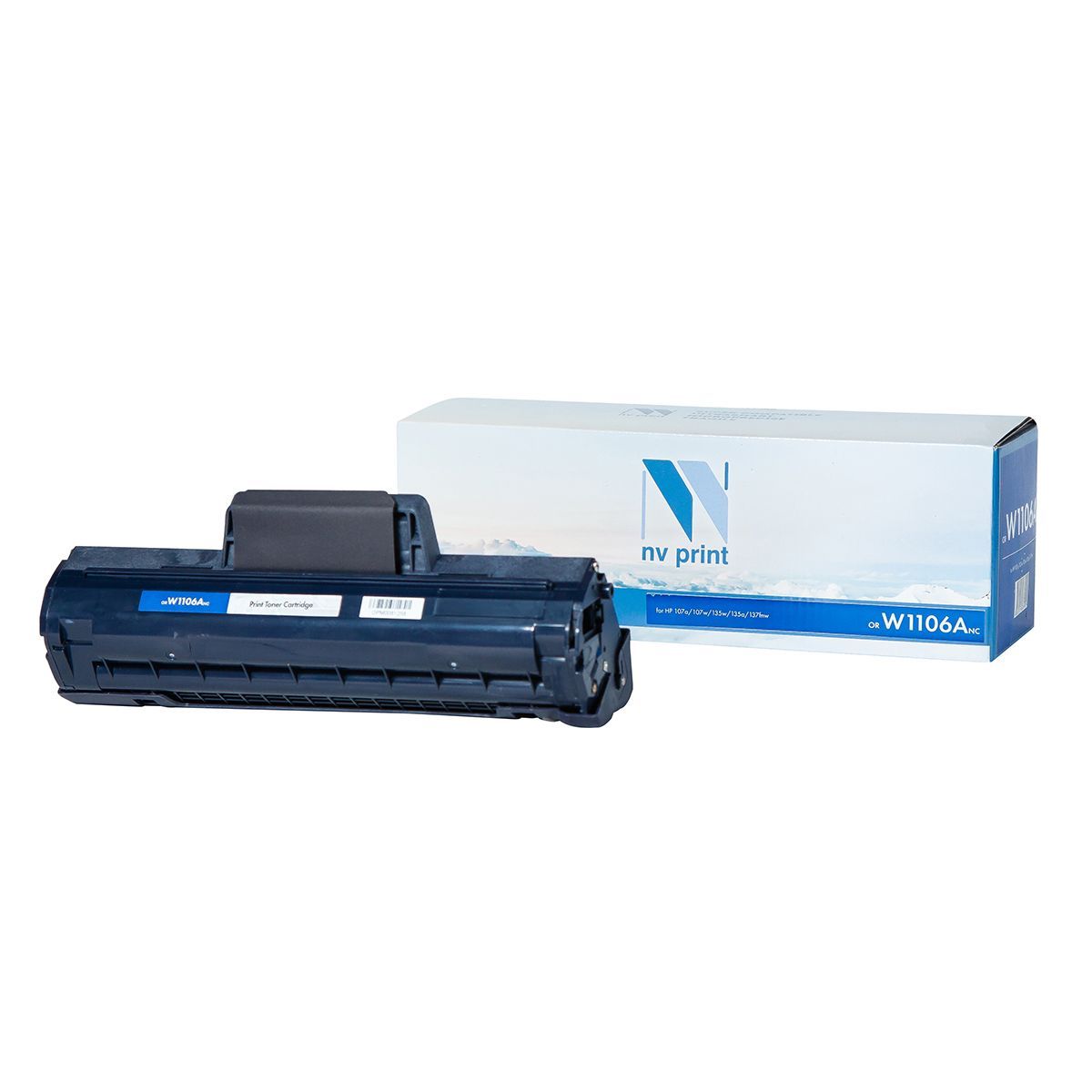 Картридж совм. NV Print W1106A (№106A) черный для HP Laser 107/MFP135/MFP137 (1000стр.) (БЕЗ ЧИПА)