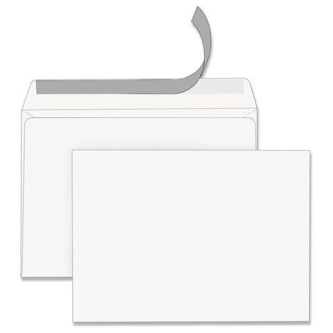 Конверты С4 (229х324 мм), отрывная лента, 100 г/м2, КОМПЛЕКТ 500 шт., STAFF, 118666