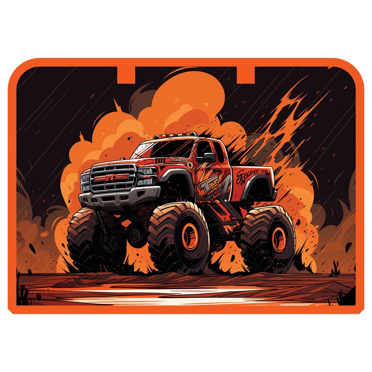 Папка с ручками А4 ArtSpace "Pickup truck", пластик, на молнии, 45мм