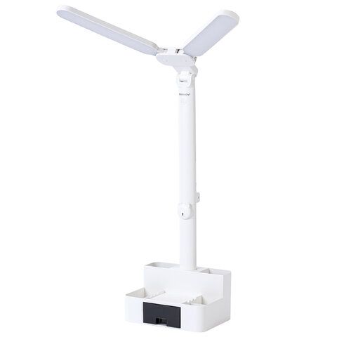 Настольная лампа / светильник беспроводная SONNEN PT-201, органайзер, USB, LED, 5 Вт, 3 режима, белый, 238781