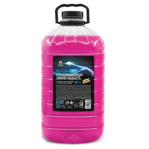 Жидкость незамерзающая стеклоомывающая 3 л GRASS ICE CLEAN -20 °С, изопропил (безопасная), ПЭТ, 110487 