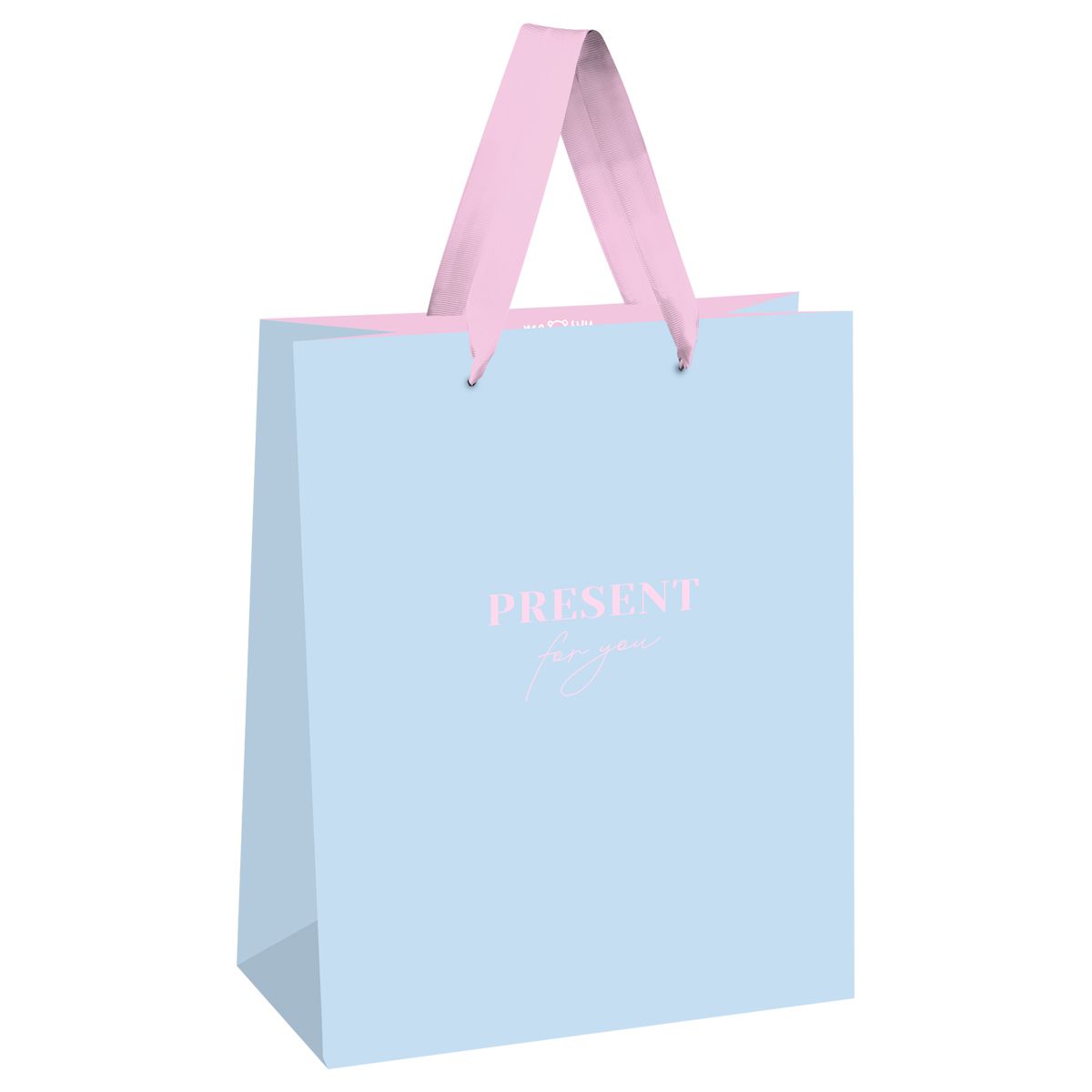 Пакет подарочный 33*42*12см MESHU "Monochrome. Blue", матовая ламинация