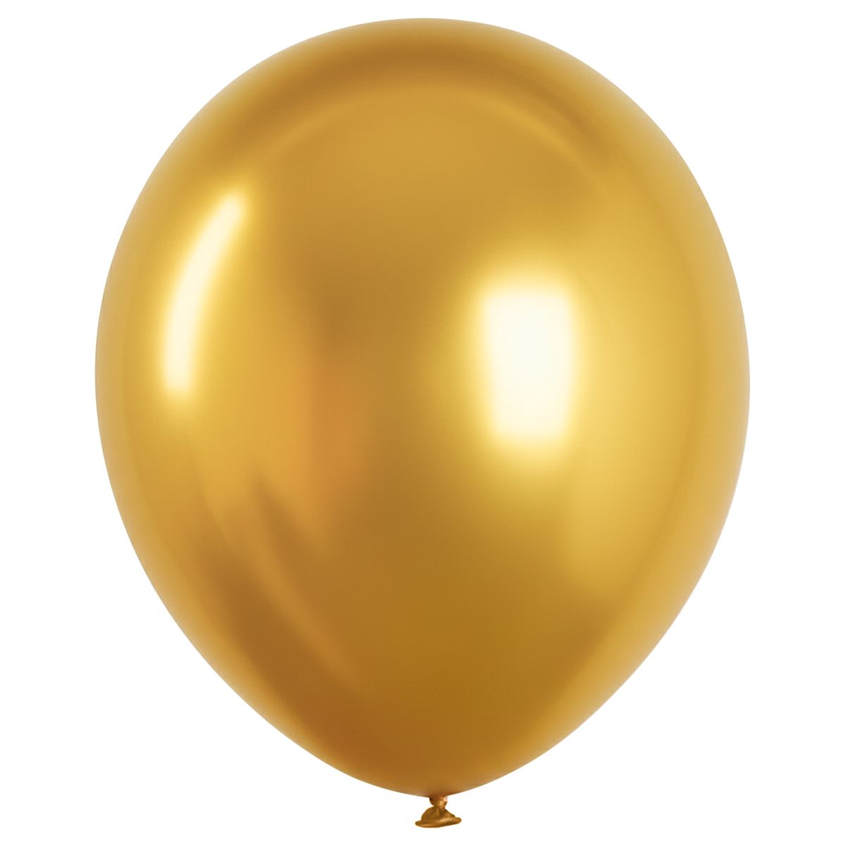 Воздушные шары,  50шт., М12/30см, MESHU, хром, золотой