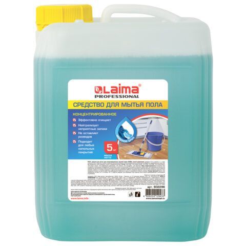 Средство для мытья пола 5 кг, LAIMA PROFESSIONAL концентрат, "Морской бриз", 602296 