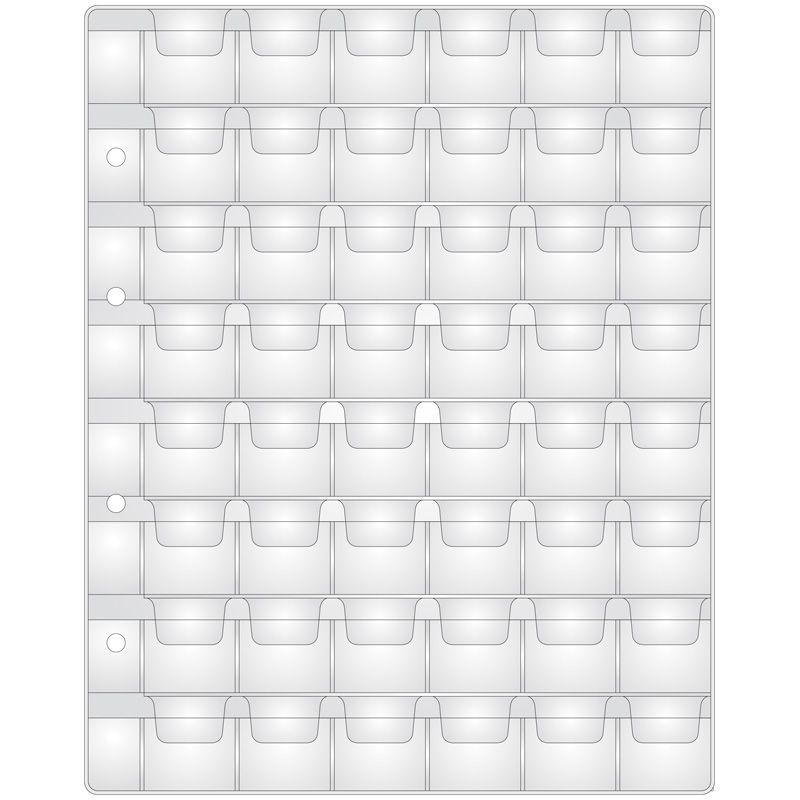 Лист для альбома OfficeSpace "Optima" на 48 монет 28*28, 120мкм