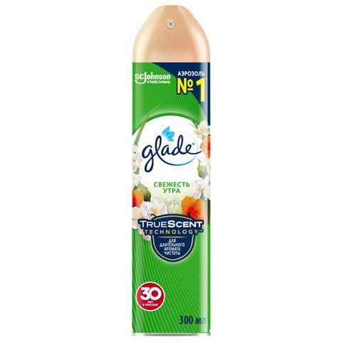 Освежитель воздуха аэрозольный 300 мл, GLADE "Свежесть утра" 