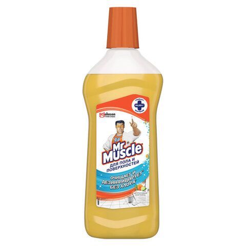 Средство для мытья пола и поверхностей 500 мл МИСТЕР МУСКУЛ "Цитрусовый коктейль", 366857 