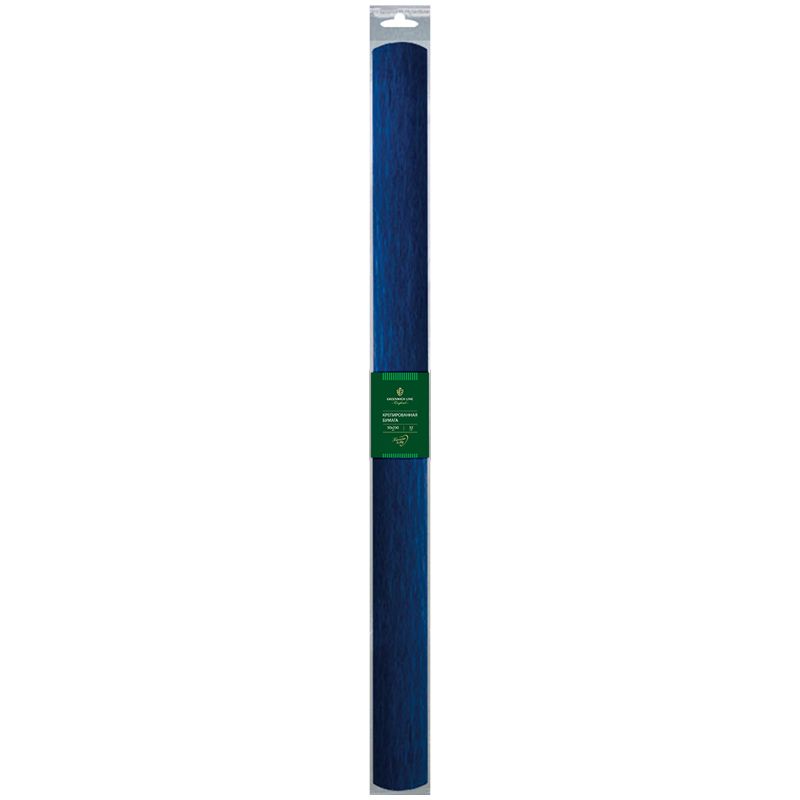 Бумага крепированная Greenwich Line, 50*250см, 32г/м2, темно-синяя, в рулоне, пакет с европодвесом