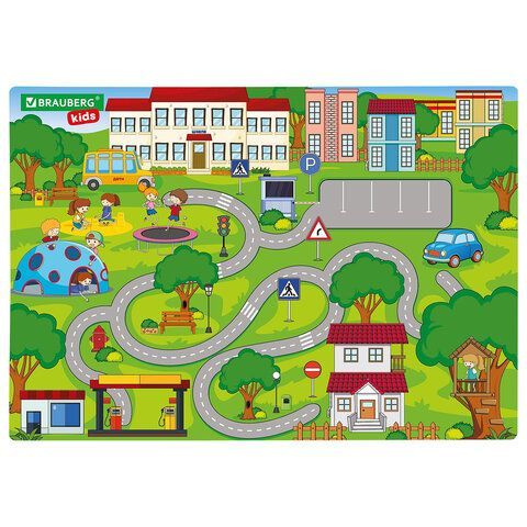 Настольное покрытие BRAUBERG KIDS, А3+, пластик, 46x33 см, "Лабиринт", 273620