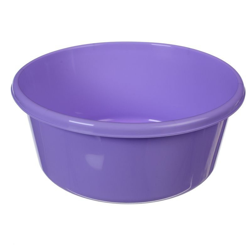 Таз пластмассовый Idea, круглый, лиловый, 14л