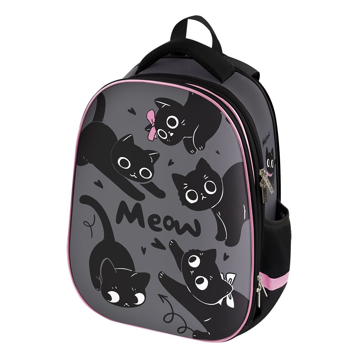 Ранец Först School Base "Kittens are black" 39*30*18см, 2 отделения, 2 кармана, анатомическая спинка